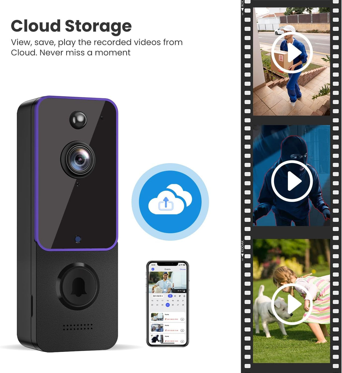 Wireless Doorbell Camera with Night Vision W628853