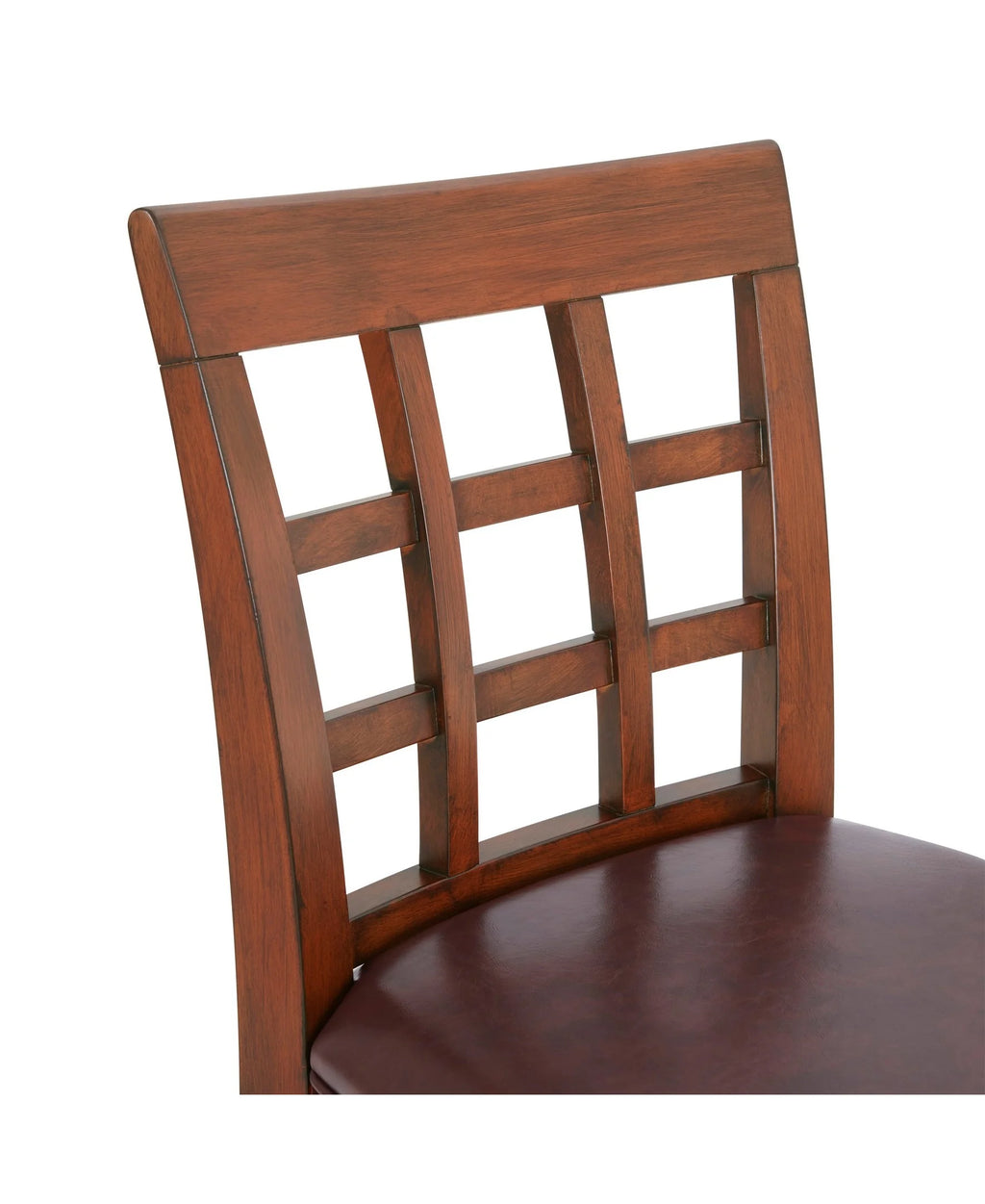 Mahogany Wood Counter Height Stool with High Back E6664