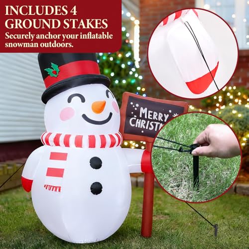 6 FT Inflatable Snowman with LED Lights L820