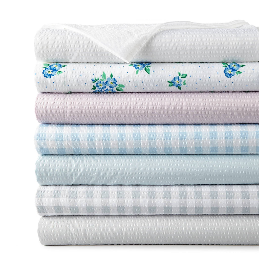 Purple Cal. King Seersucker Sheet Set Q91575