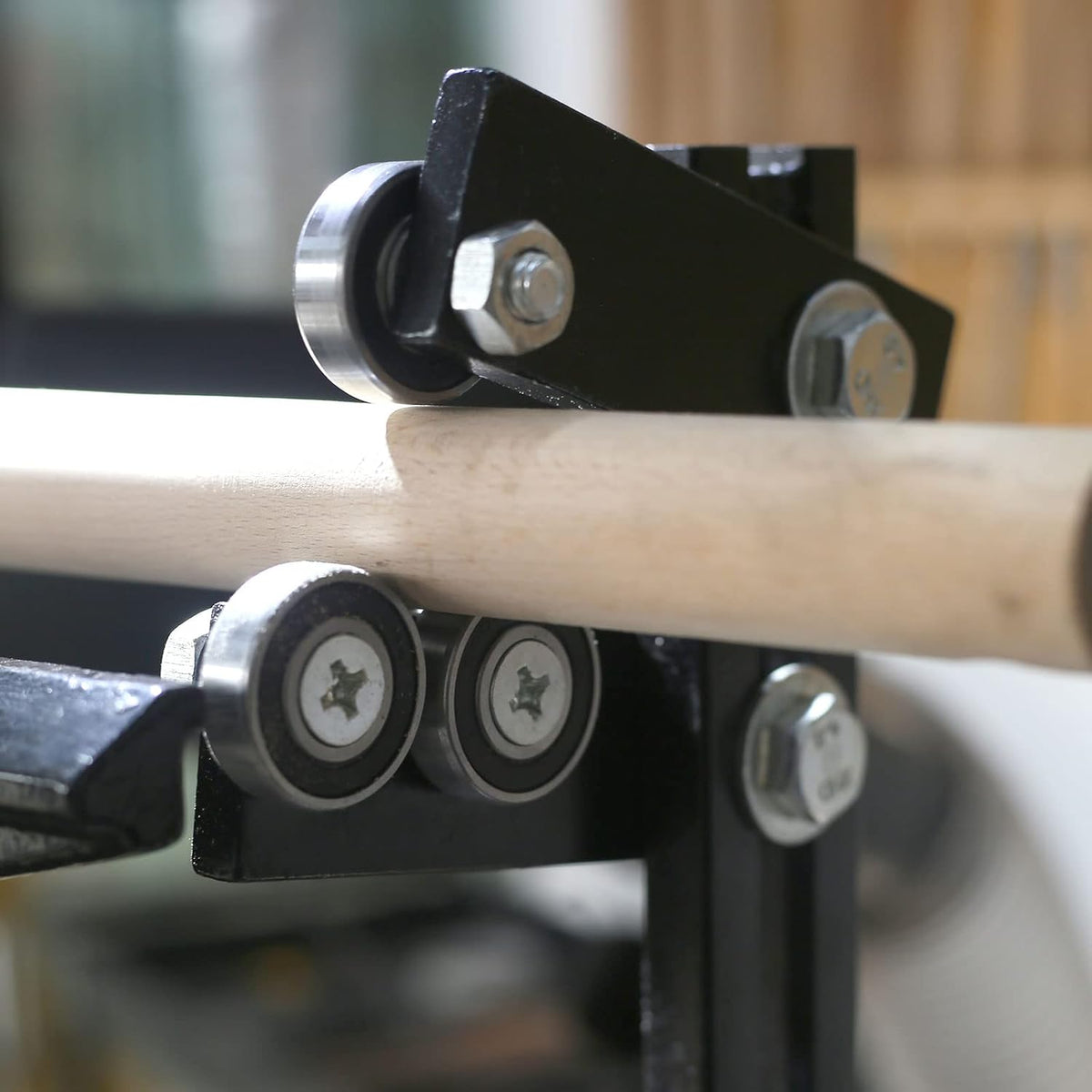 Wood Lathe Steady Rest with Three Metal Fixing Wheels V830