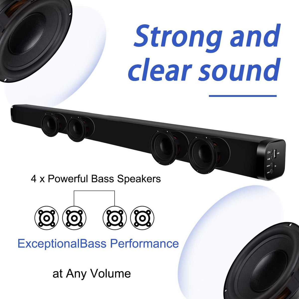 37-Inch Bluetooth Sound Bar with Surround Sound T211