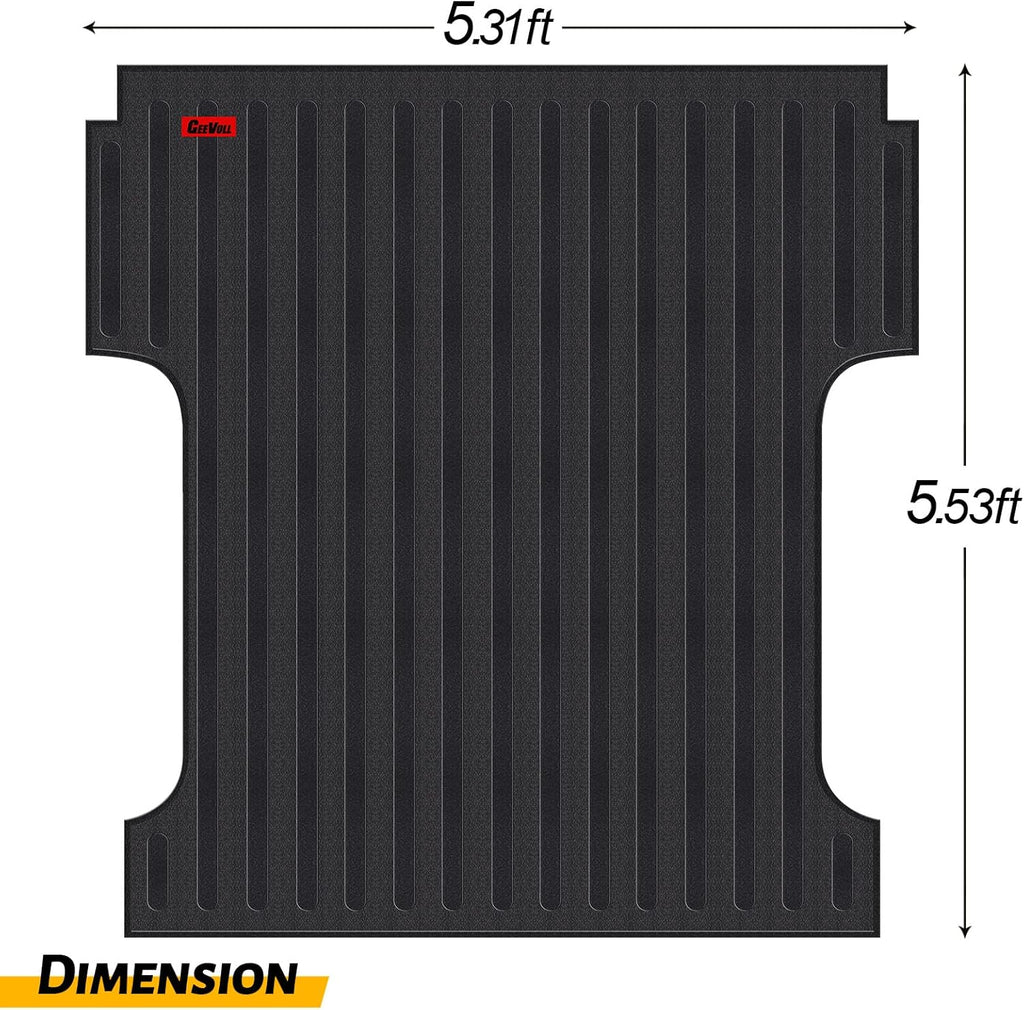 Heavy Duty Rubber Truck Bed Mat Black H3555