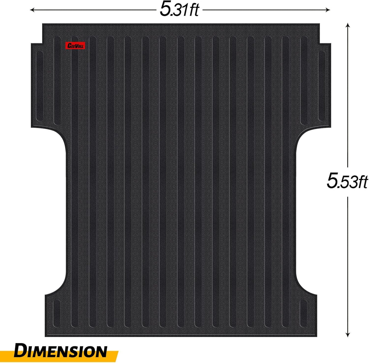 Heavy Duty Rubber Truck Bed Mat Black H3555