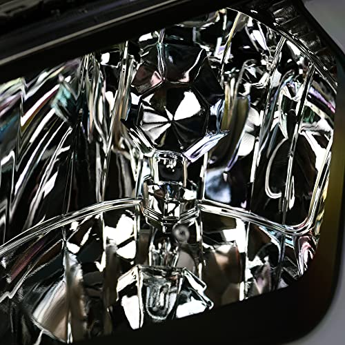 Compatible With 2004-2005 Honda Civic Headlights Black Housing W991600