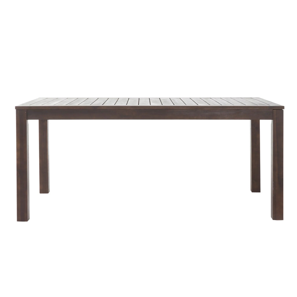 Dark Brown Acacia Wood Rectangular Dining Table X73451