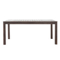 Dark Brown Acacia Wood Rectangular Dining Table X73451