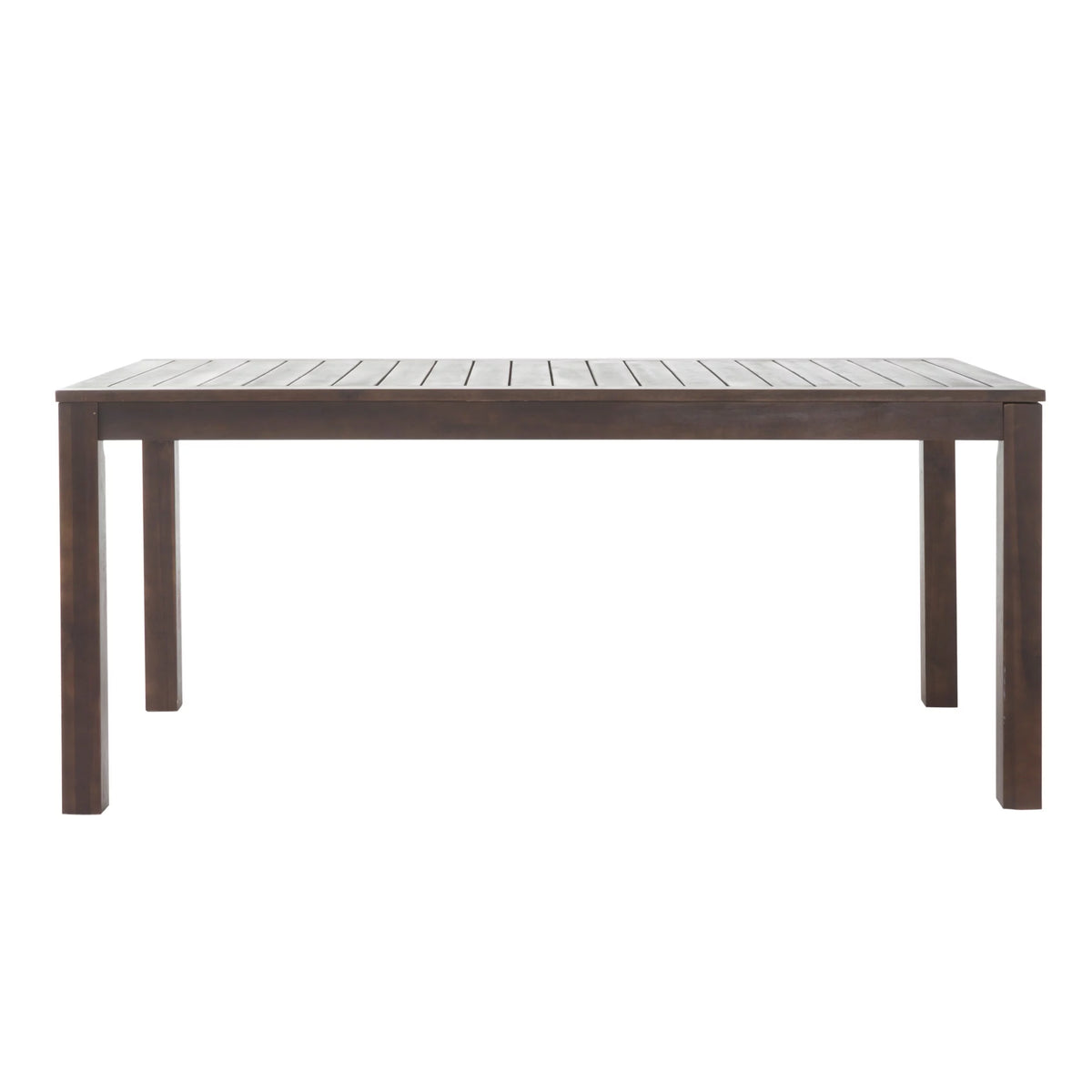 Dark Brown Acacia Wood Rectangular Dining Table X73451