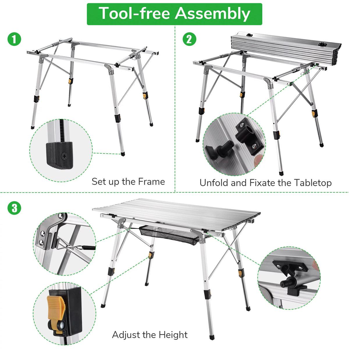 Portable Folding Aluminum Camping Table O66550