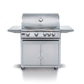 4-Burner Built-In Propane Gas Grill with Grill Cart P5156