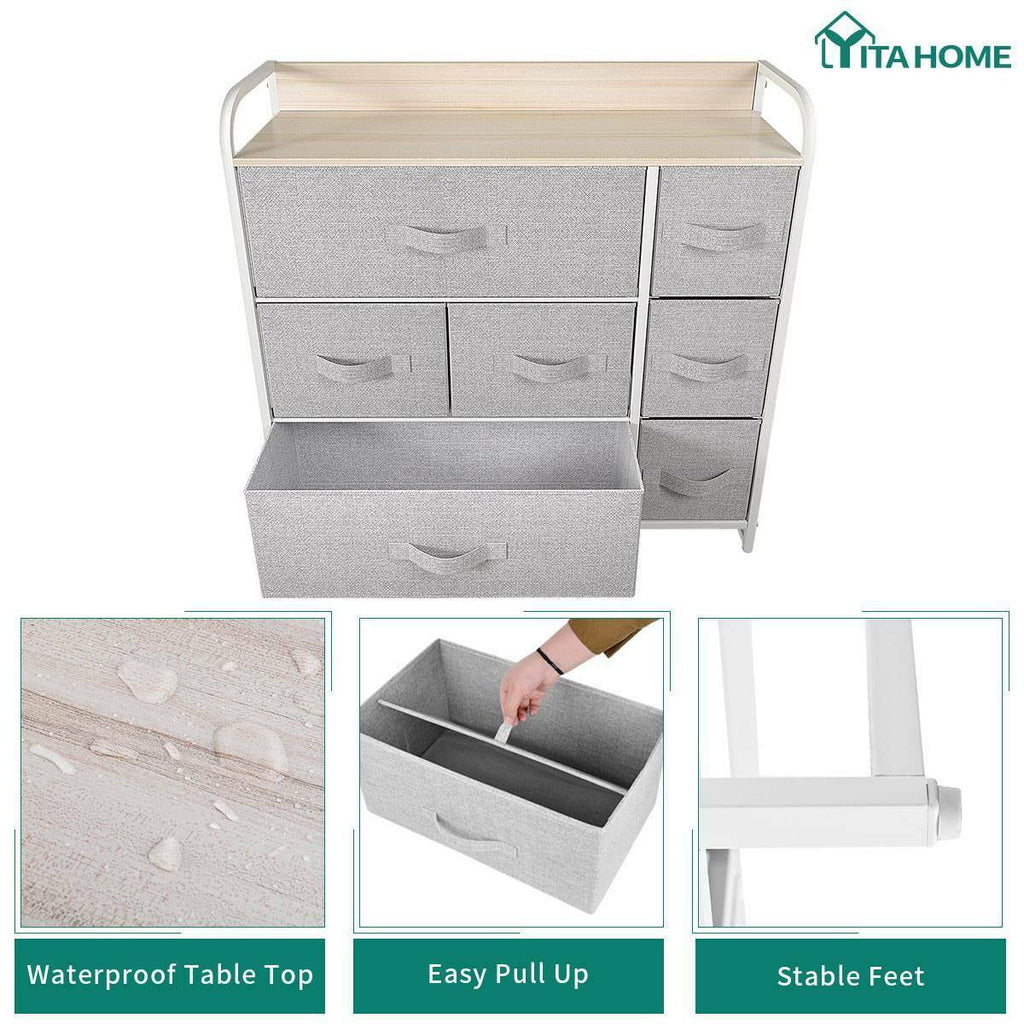7 Drawer Fabric Storage Dresser F394