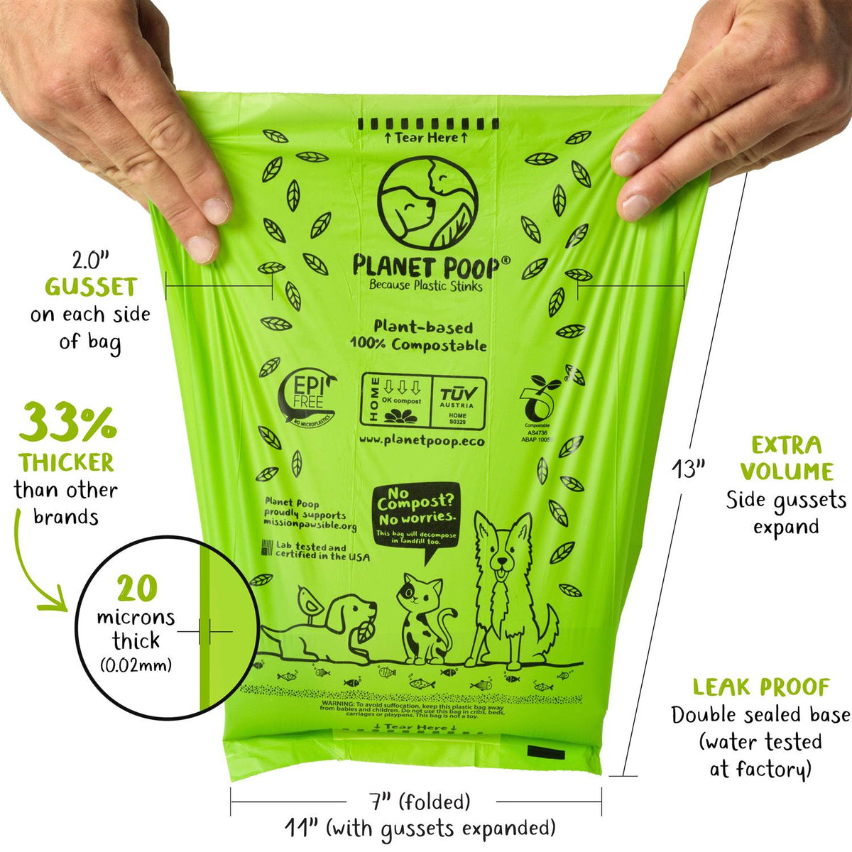 Compostable Dog Poop Bags on Refill Rolls J2668