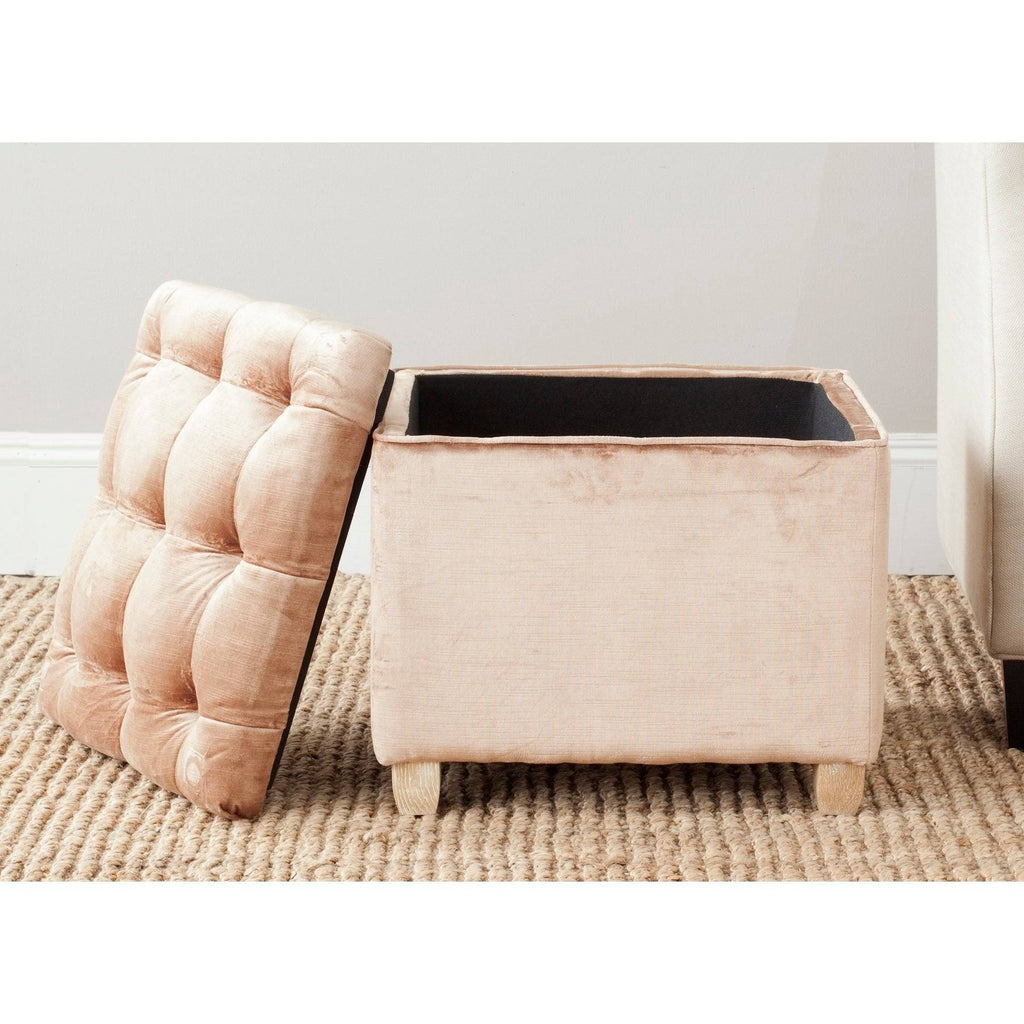 Brown Tufted Ottoman I9582