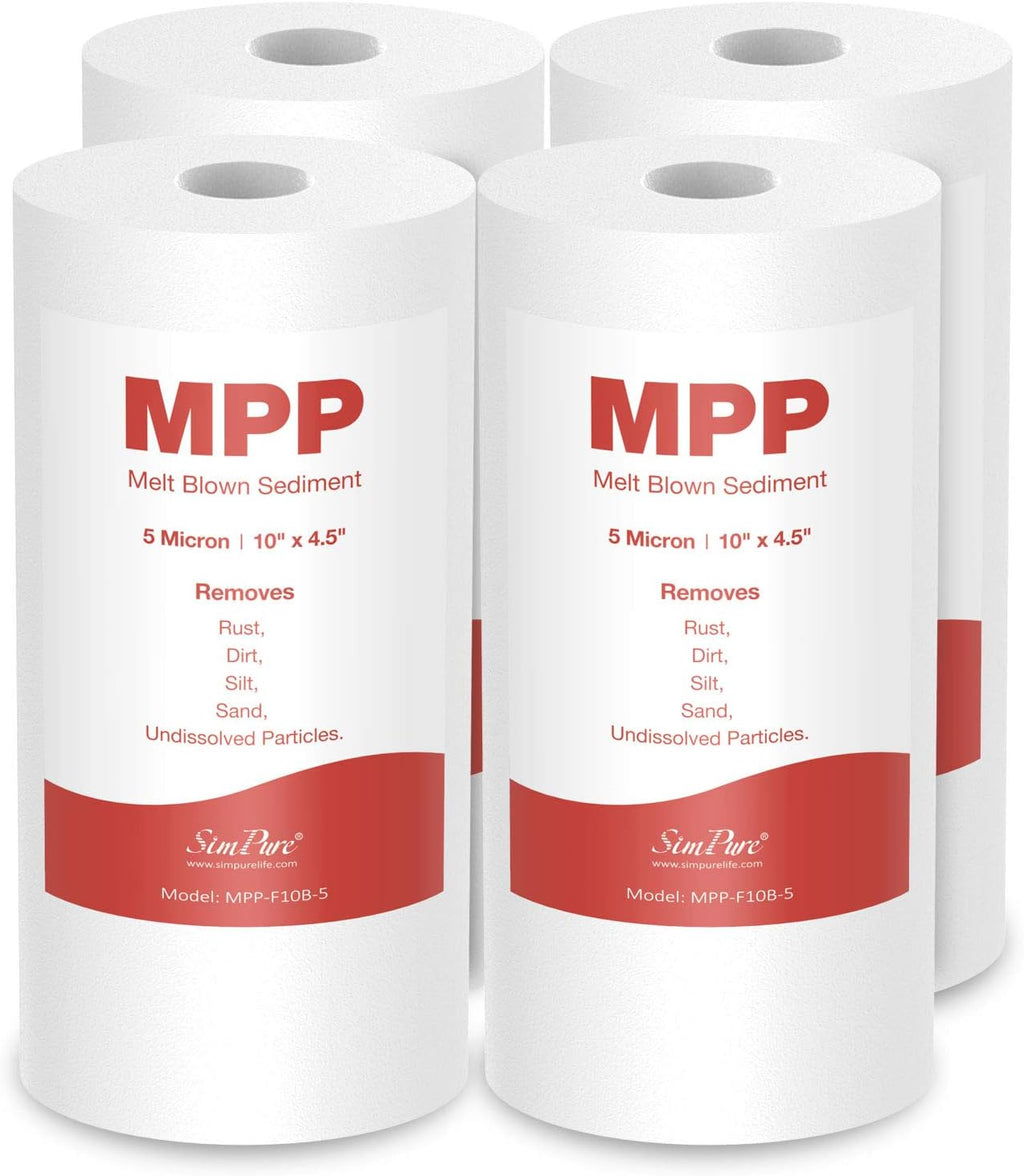 10" x 4.5" 5 Micron Whole House Sediment Water Filter Replacement Cartridge (8 Pack) X9588