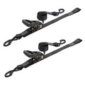 3333Lb Break Strength Cam Buckle Tie Down Straps, 2 Packs, Black M89298