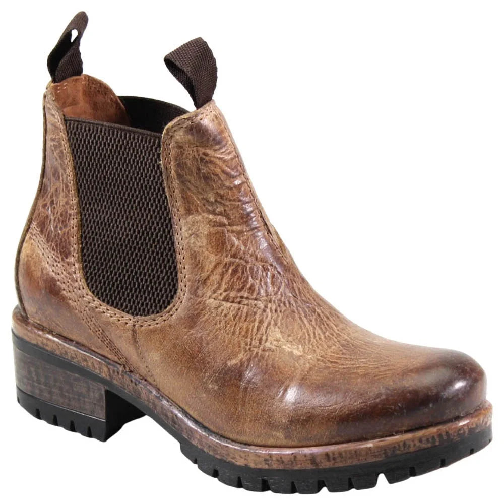 Womens Chelsea Round Toe Casual Boots Ankle Low Heel U57848