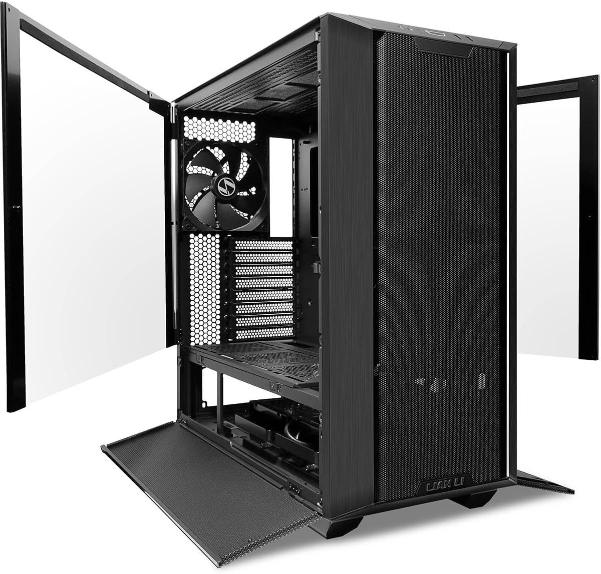 Black Tempered Glass E-ATX Mid-Tower Computer Case N523