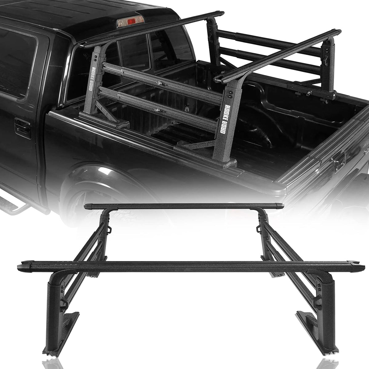 Overland Truck Bed Cargo Rack Extendable Aluminum Truck Ladder Rack Adjustable Height Heavy Duty U802422