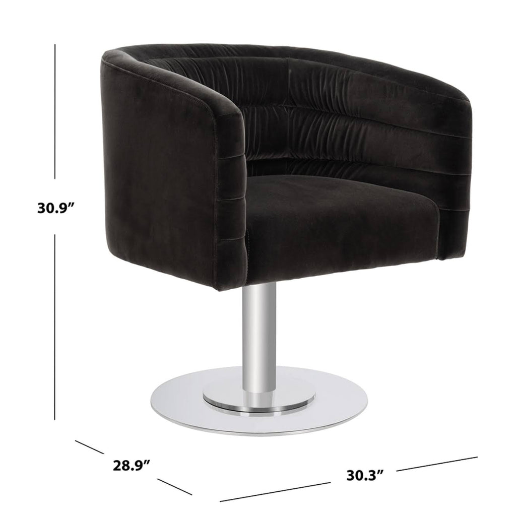 Almond Velvet Swivel Tub Chair C78103