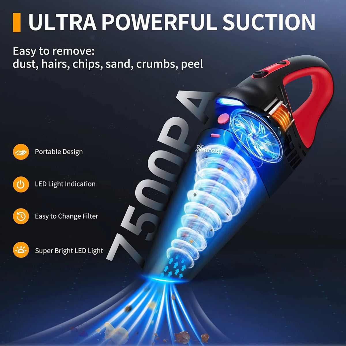 Portable Cyclone Handheld Vacuum Cleaner J12355