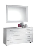 White High Gloss Lacquer 4 Drawer Dresser N355
