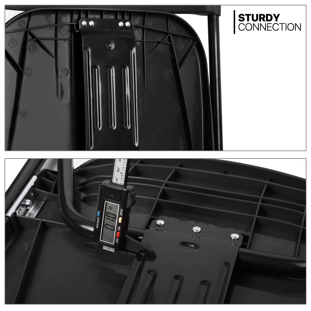 11 Pieces 5 Ft Plastic Folding Table Set with 10 Black Folding Chairs X2929