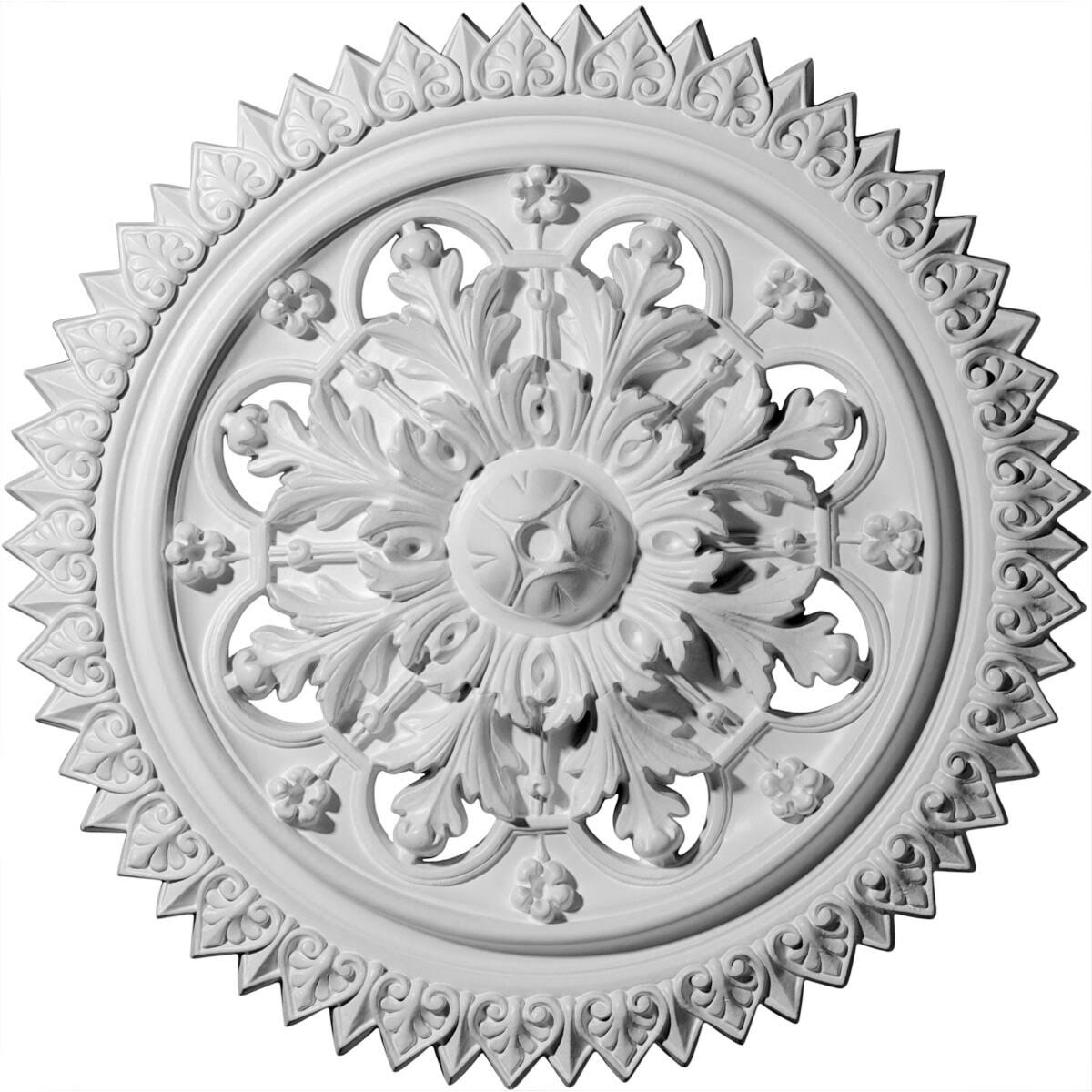 21 5/8 inch x 2 1/2 inch Hand-Painted Hickory Ceiling Medallion P254162