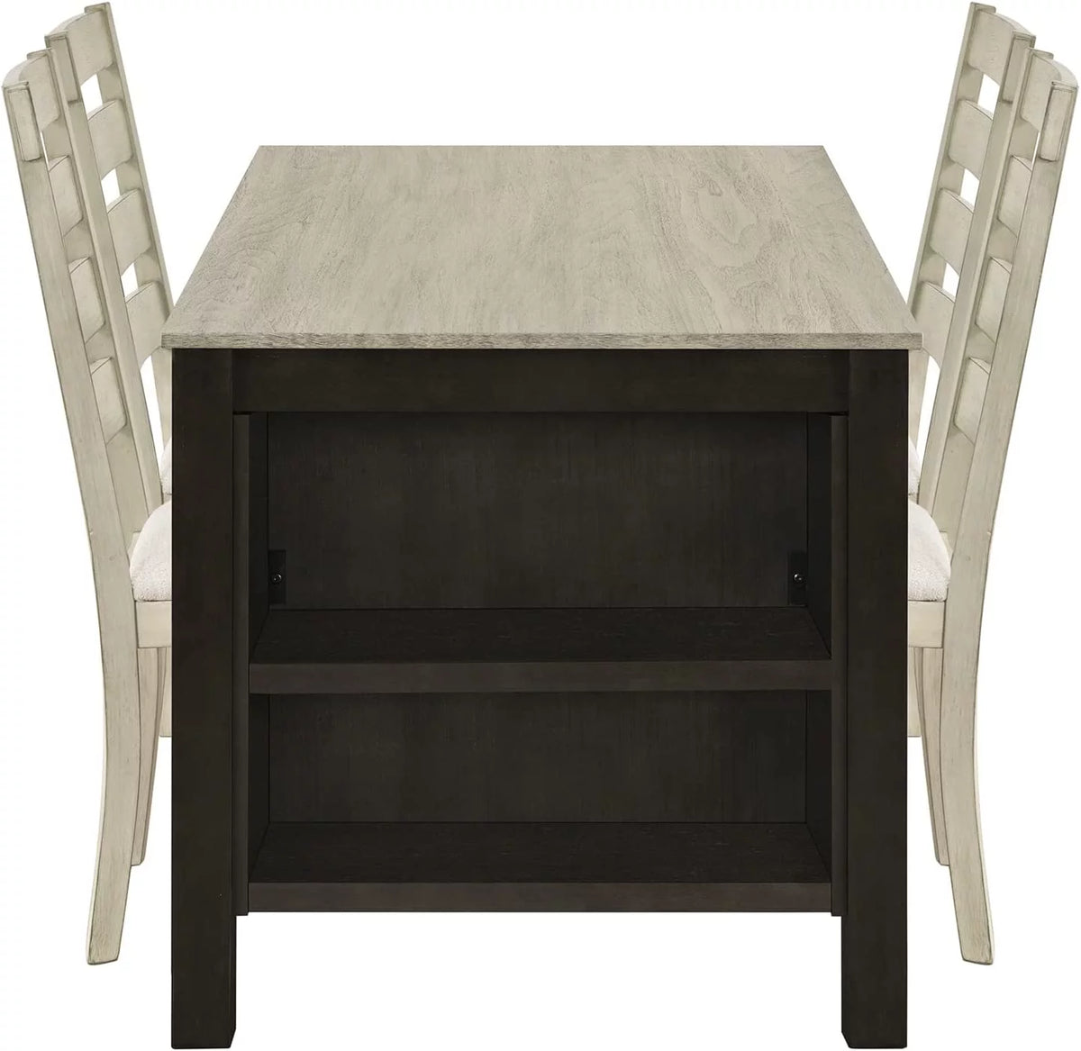 5-Piece Wood Dining Table Set with Padded Chairs F688