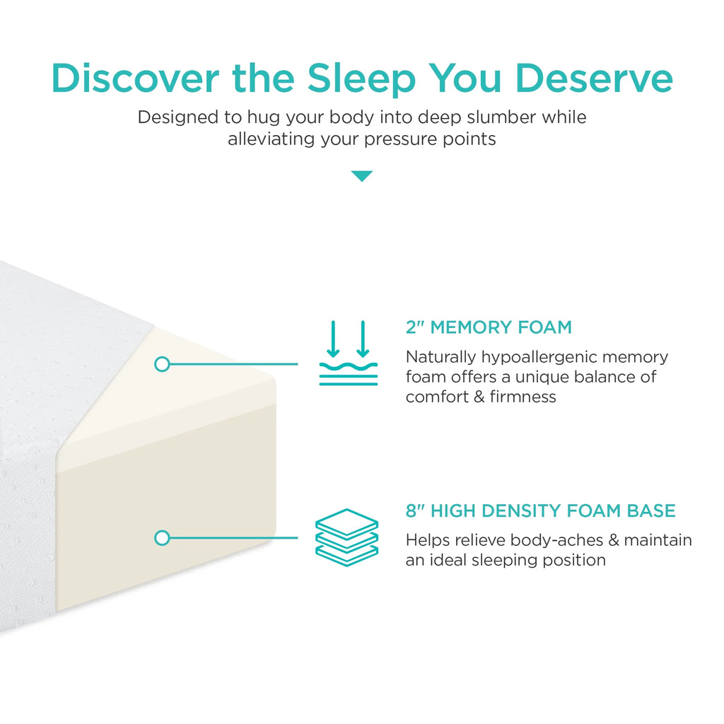 Queen Size Dual Layered Memory Foam Mattress X738