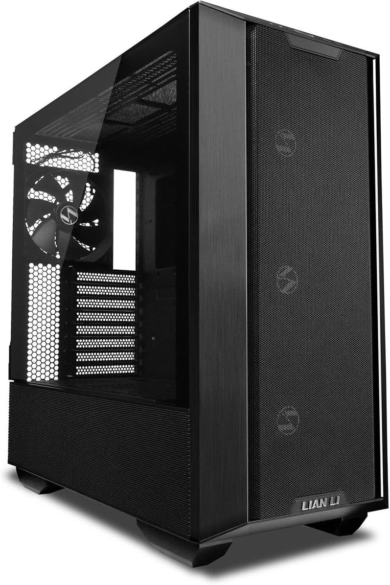 Black Tempered Glass E-ATX Mid-Tower Computer Case N523