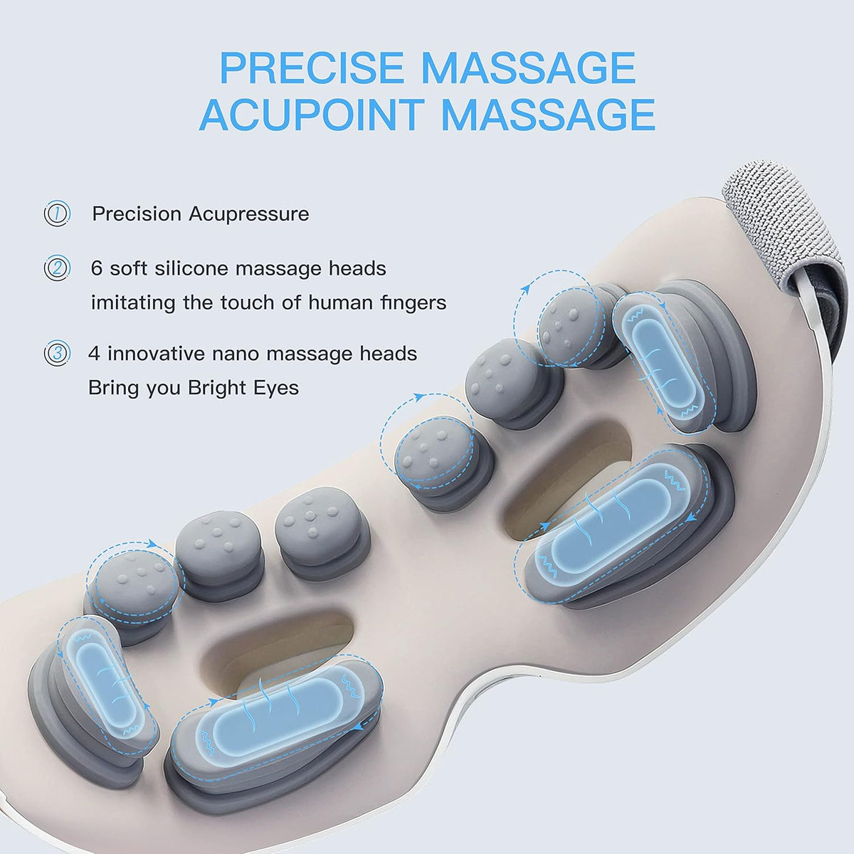 Eye Massager with Heat, Vibration, Vision Window, 3 Modes, Bluetooth Music, USB Rechargeable H901974
