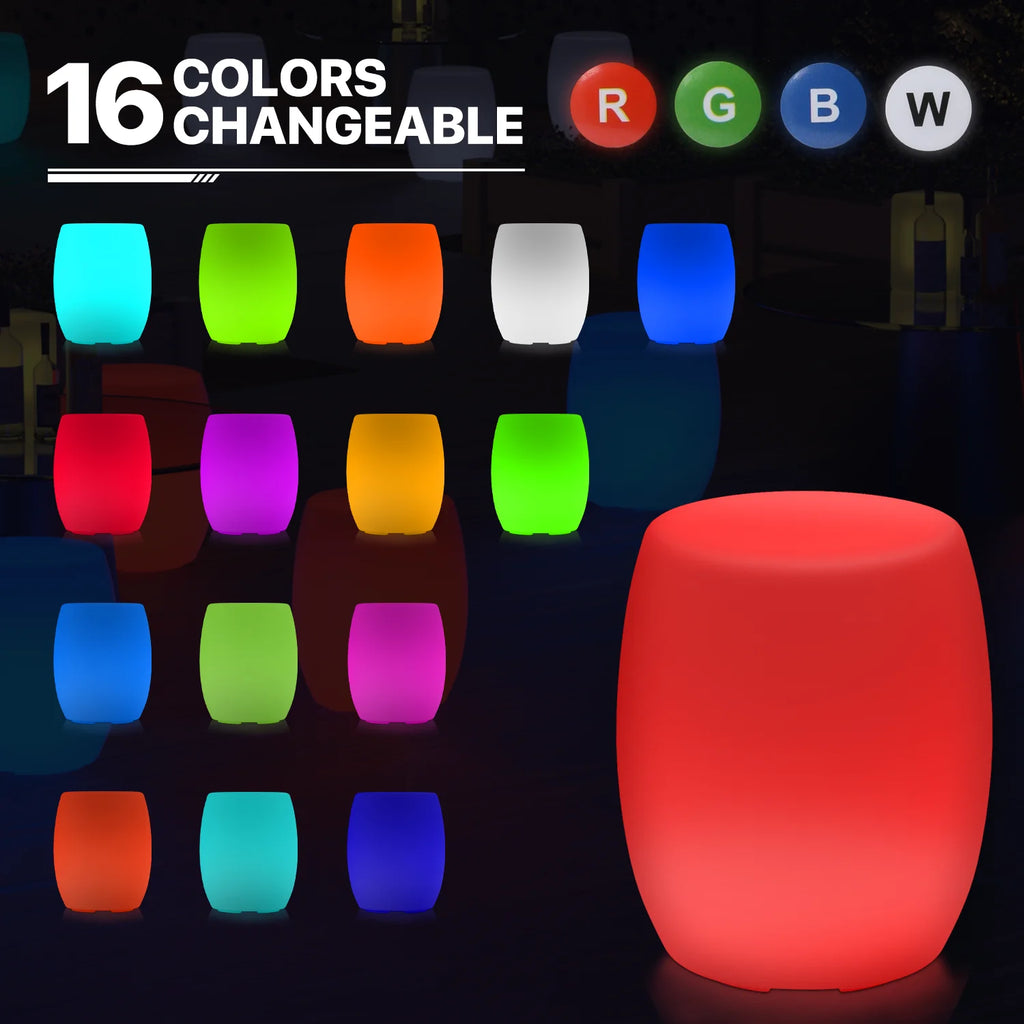 Barrel Shaped LED Bar Stool with Remote Control B2102
