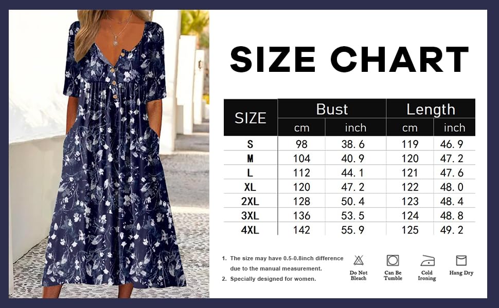 Women's Short Sleeve Floral Print Maxi Dress with Pockets G4073