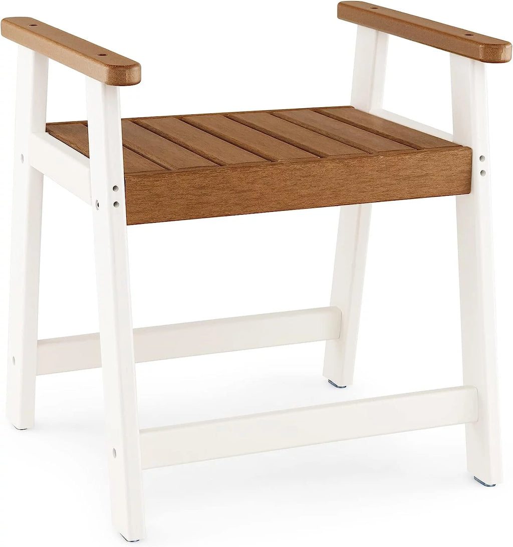 Waterproof HDPE Shower Bench with Arms M974282
