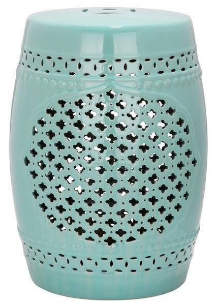White Garden Stool B666