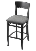 25x22 Bar Stool with Black Finish and Graph Alpine Seat J344929