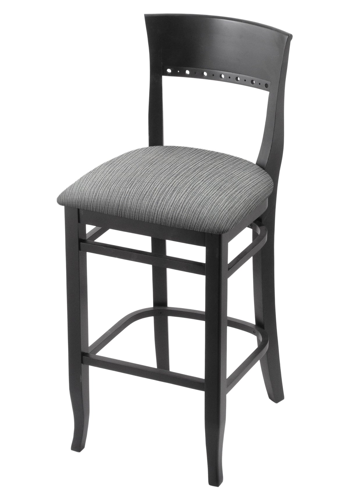 25x22 Bar Stool with Black Finish and Graph Alpine Seat J344929