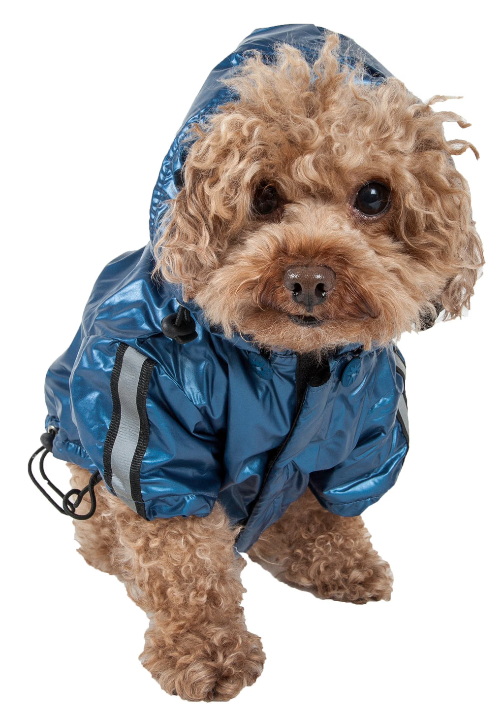 Reflective Weather-Proof Dog Raincoat with Removable Hood T407
