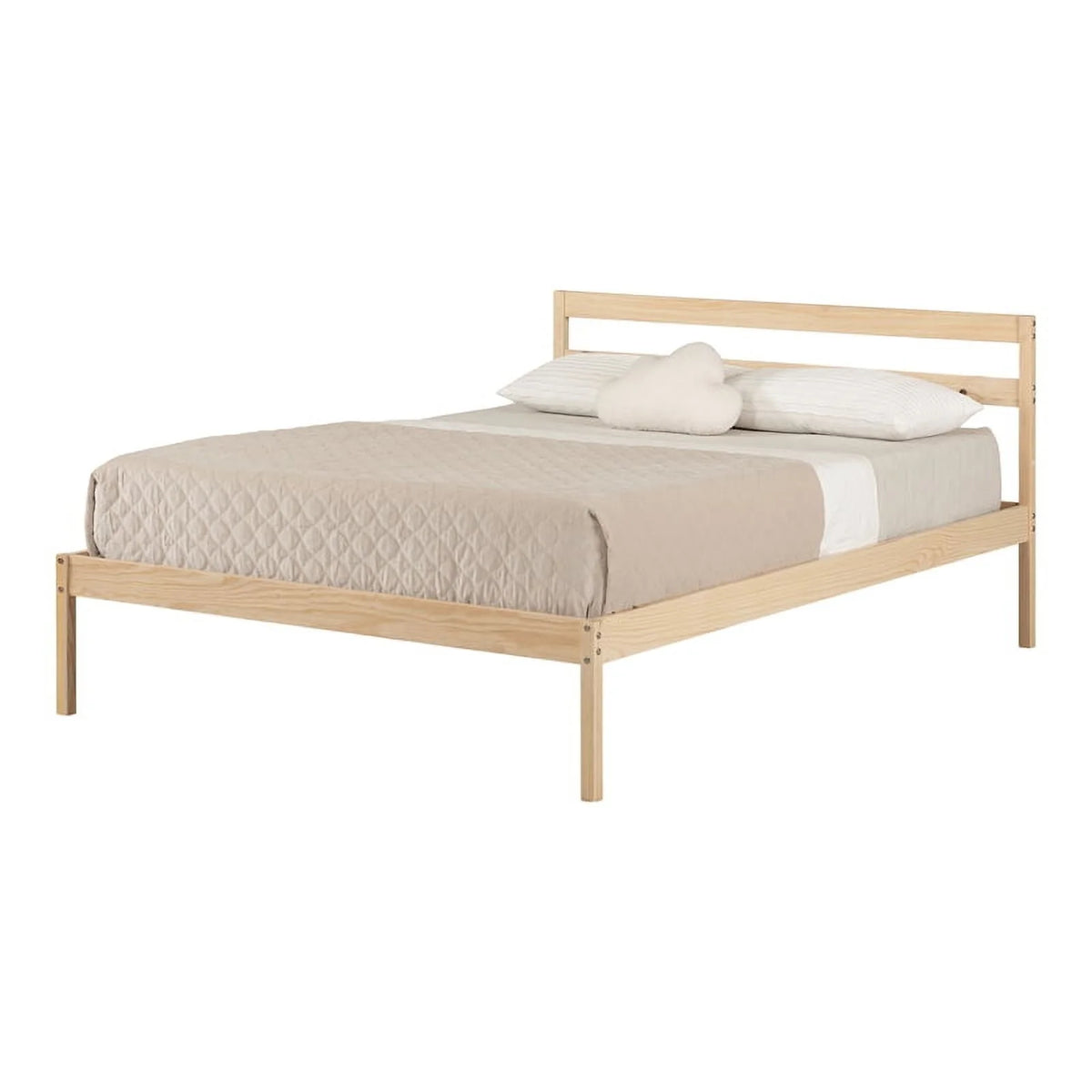 Complete Bed Full Natural Wood Q4702