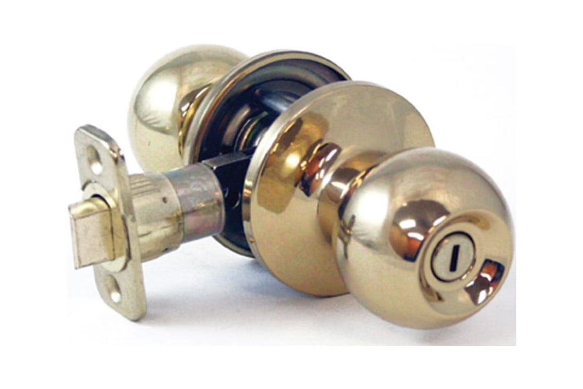 Polished Brass Privacy Locking Door Knob W122641