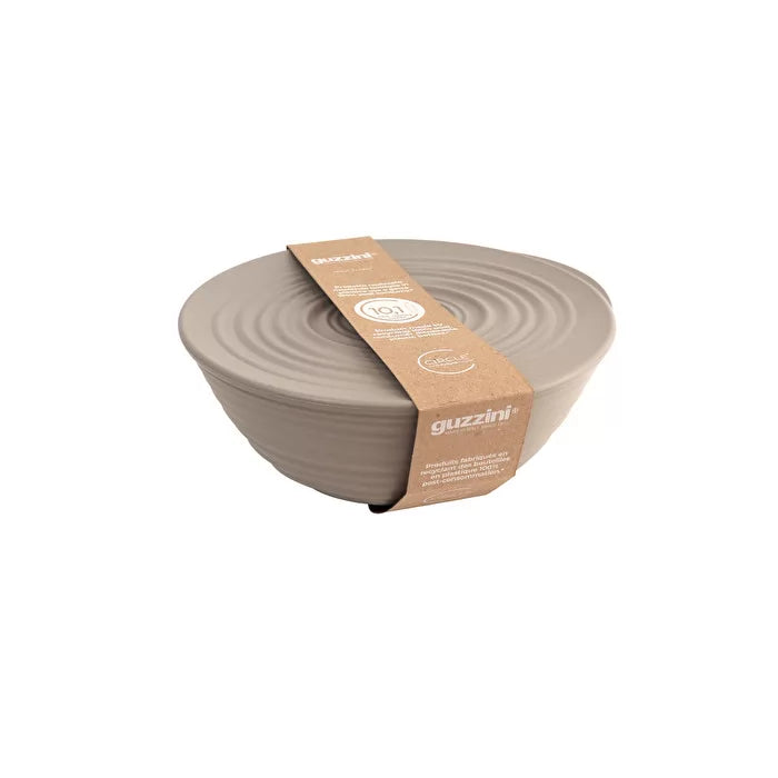 L Bowl With Lid Taupe R840