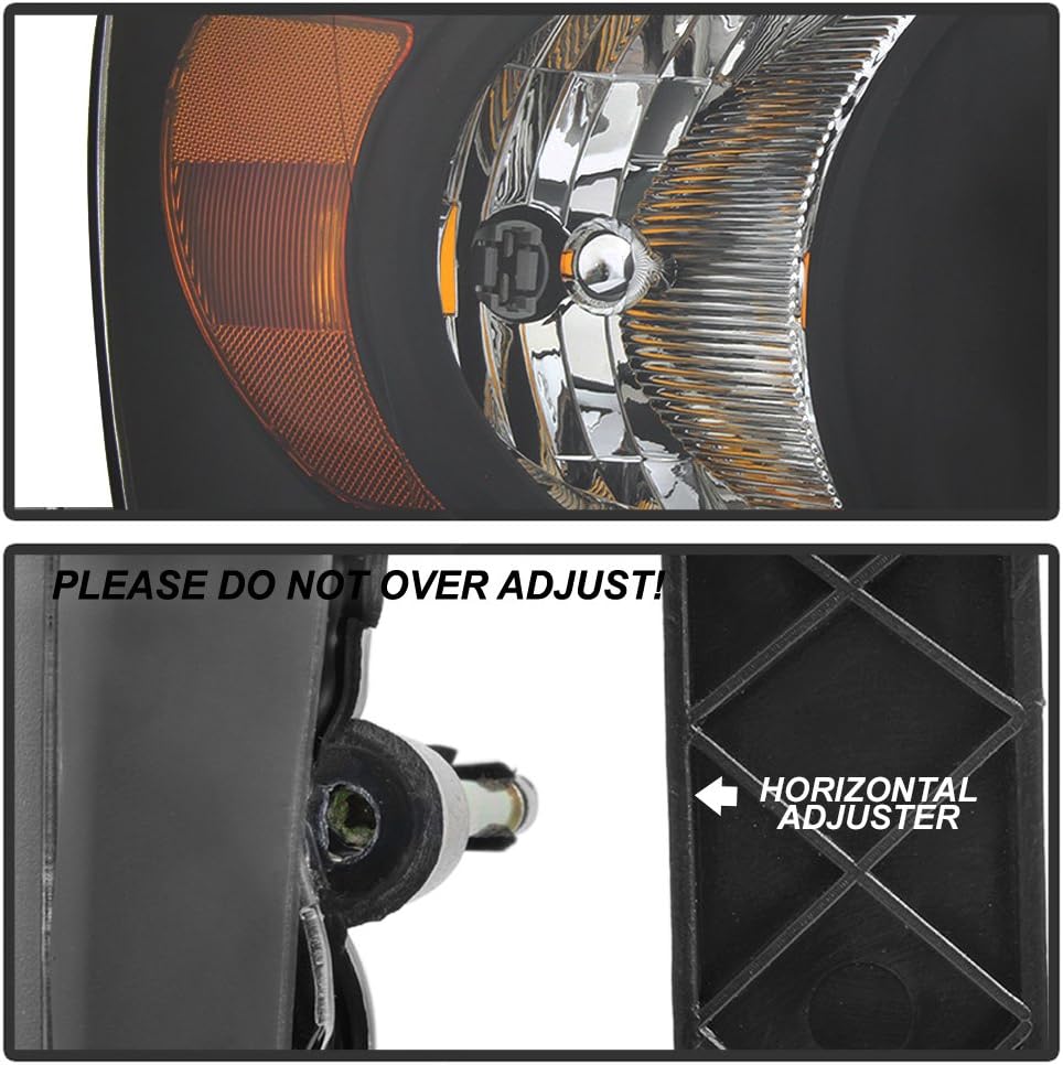 Black Bezel Headlights for Dodge Ram 1500 2500 3500 V491