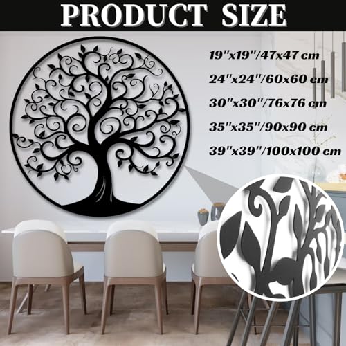 Metal Tree Wall Art 47×47 cm A595