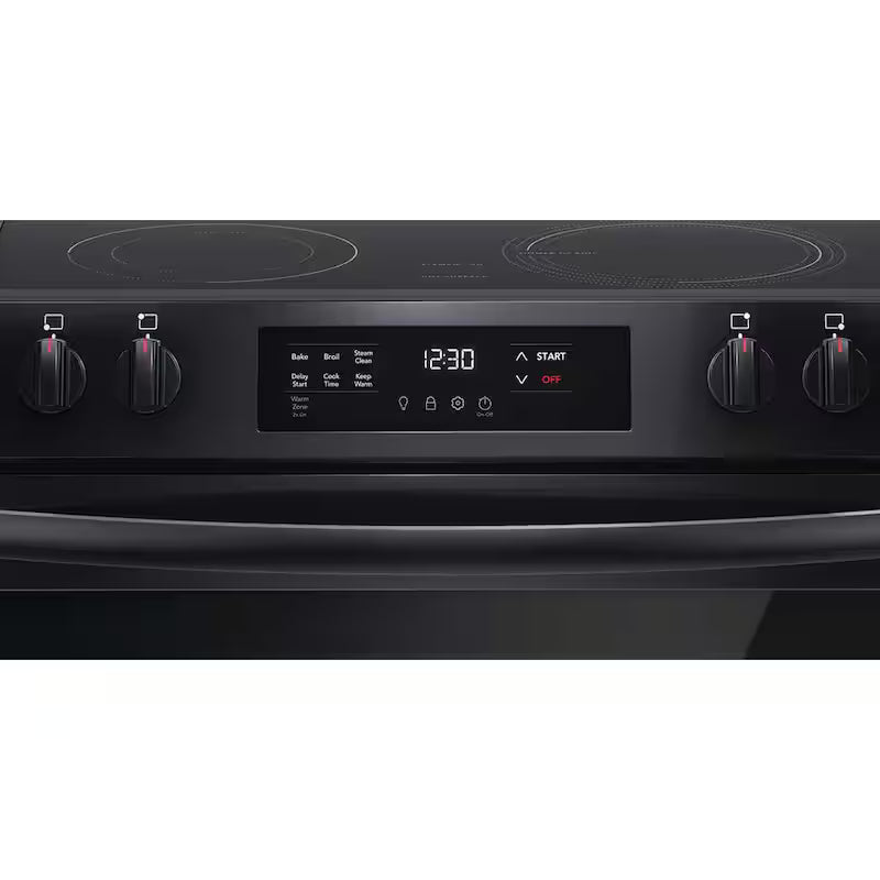 5-Element Slide-In Electric Range with Steam Clean in Black Z429
