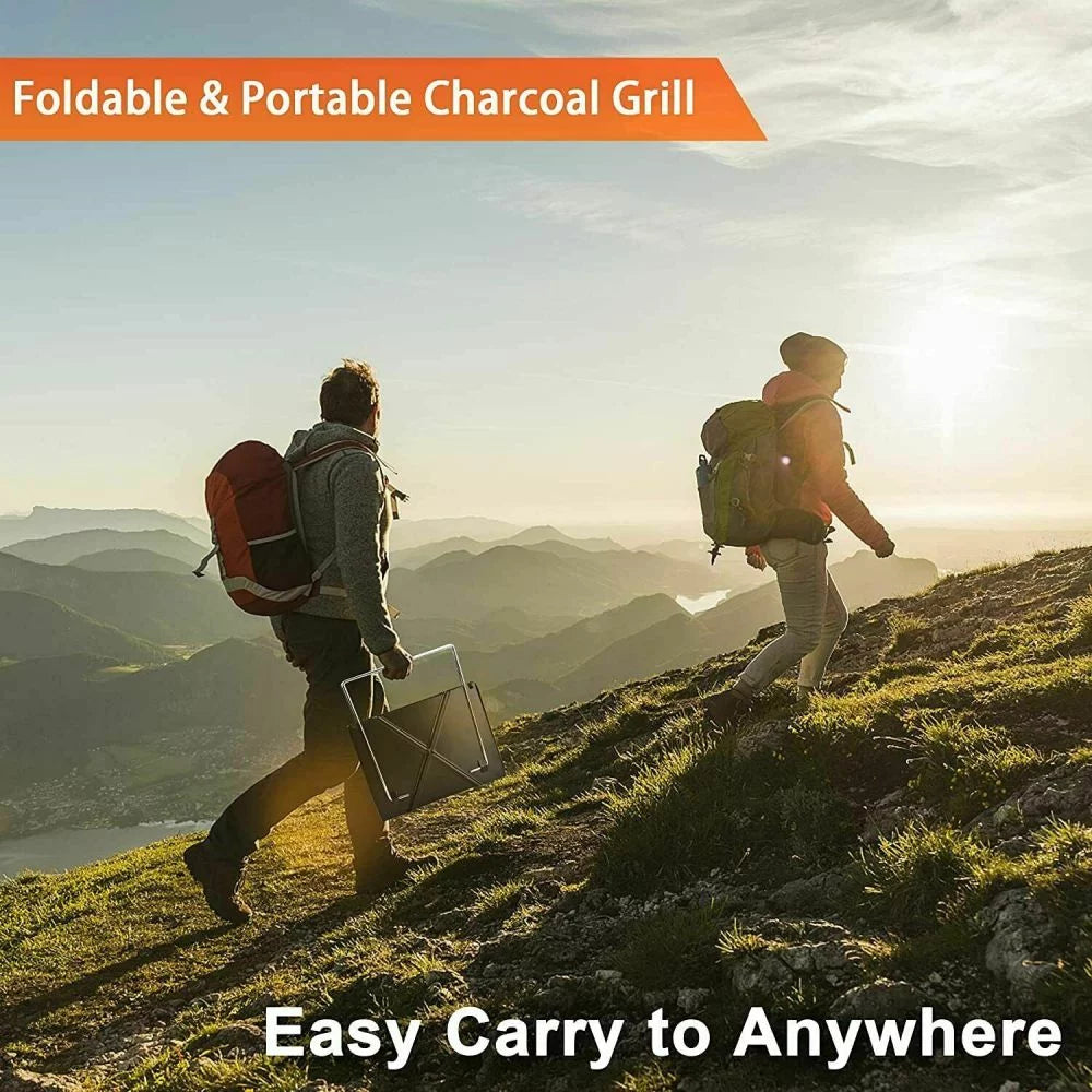 Portable Folding Charcoal Camping Grill T7593