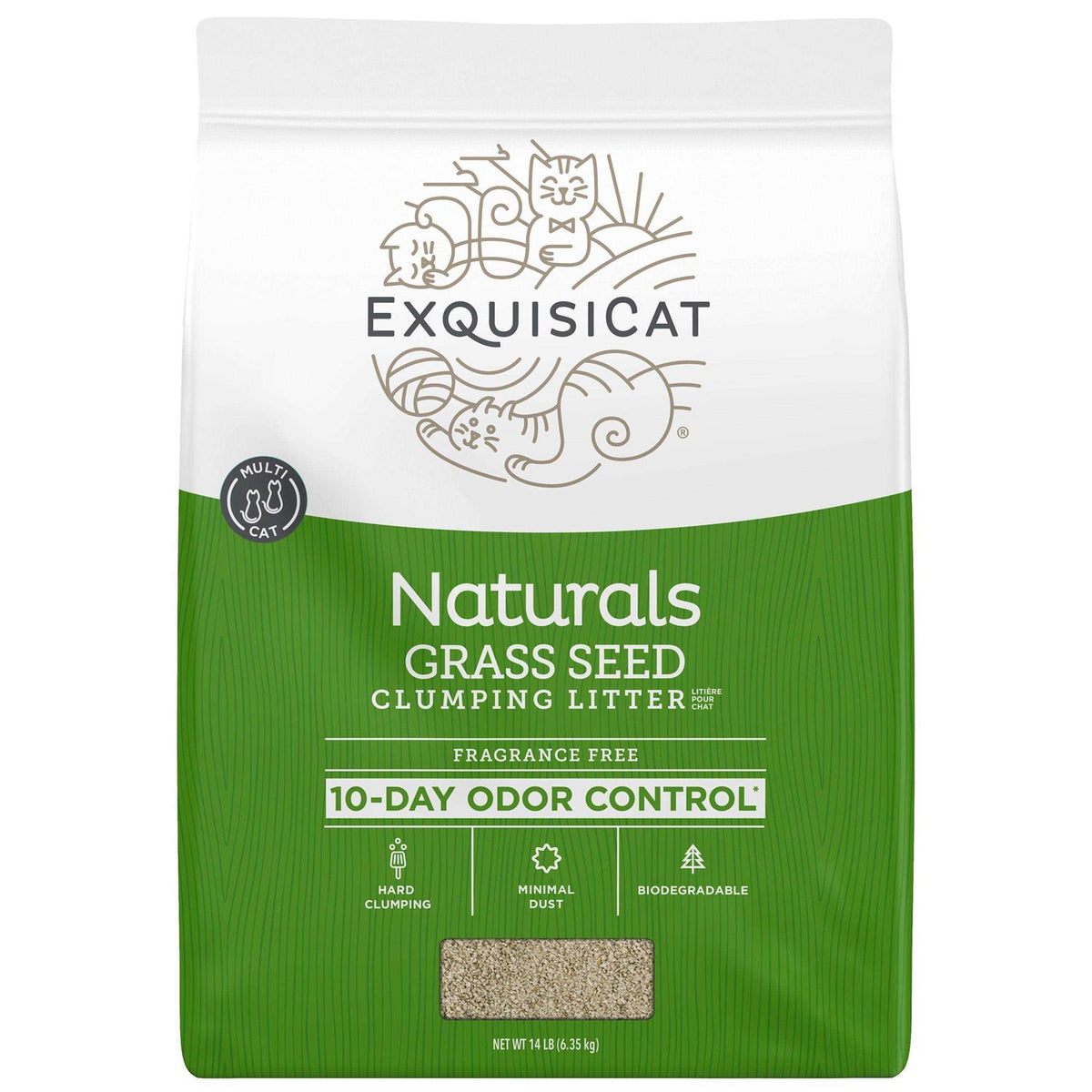 Natural Clumping Grass Seed Cat Litter D987