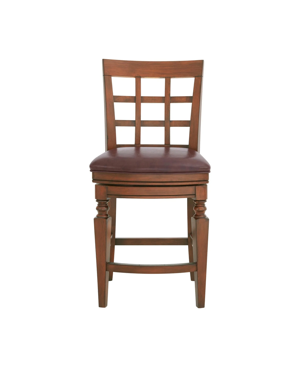 Mahogany Wood Counter Height Stool with High Back E6664