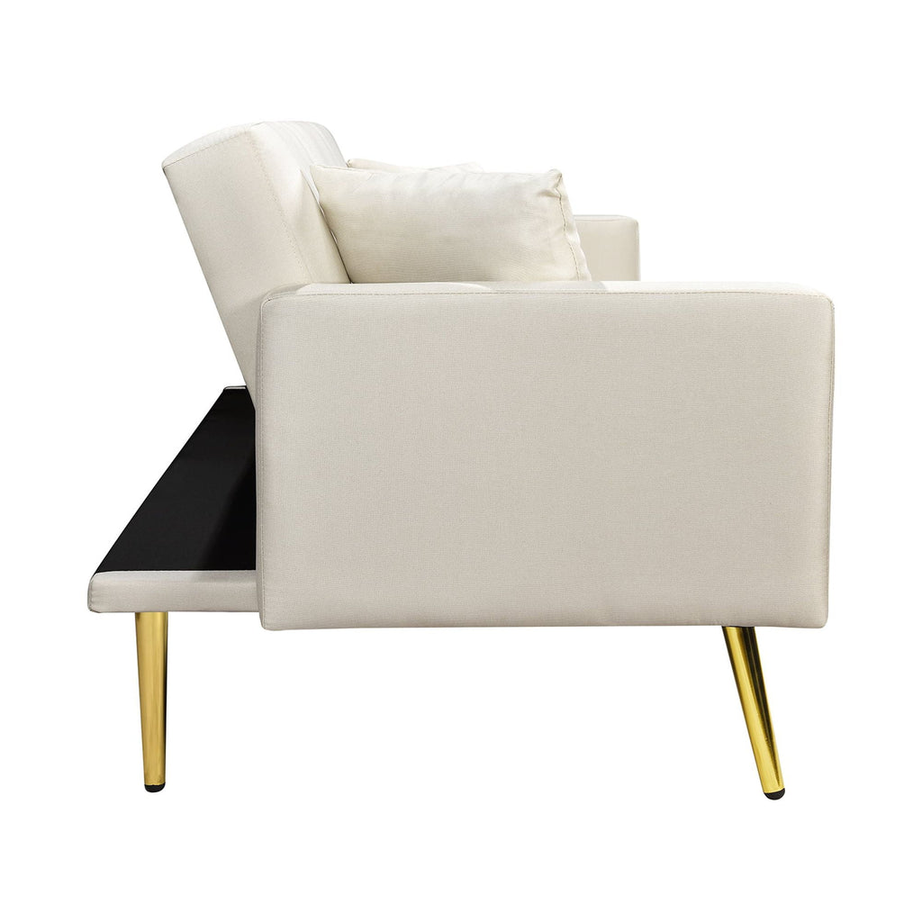 Convertible Fabric Folding Futon Sofa Bed S688