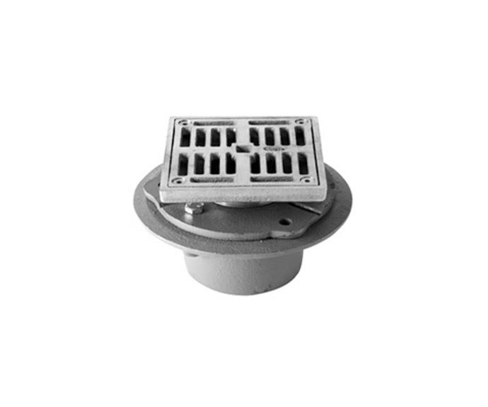4x22 Square Shower Drain, IPS Cast Iron, PVD Brushed Bronze X314