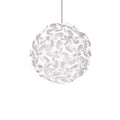 18" White Pendant with Black Canopy K280